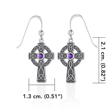 A beautiful statement of pride and faith ~ Sterling Silver Jewelry Celtic Cross Hook Earrings TER075 - Jewelry